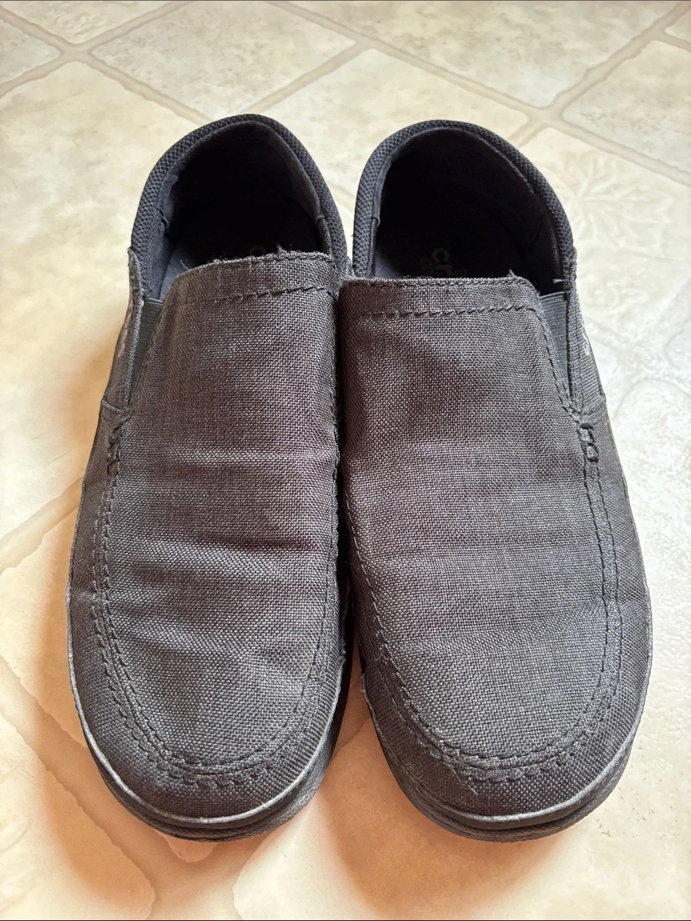 Crocs Black Santa Cruz Playa | Dual Comfort Slip On Loafers | Men's 11 #204835